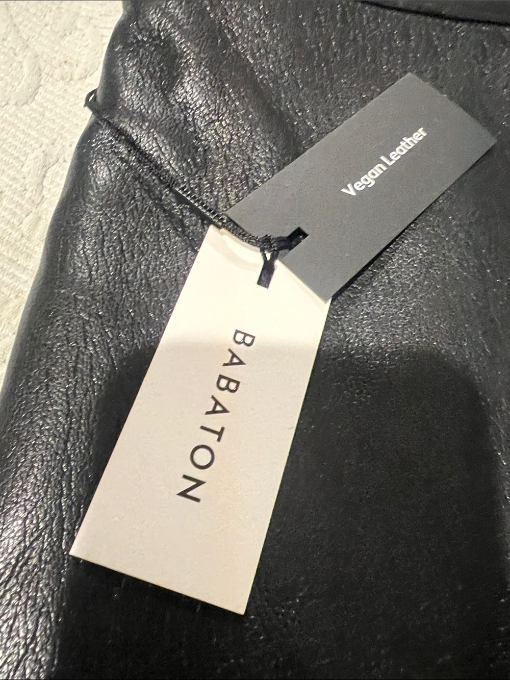 Babaton  Black Faux Leather Midi Pencil Skirt with Side Slit Sz 10.  Retail $110